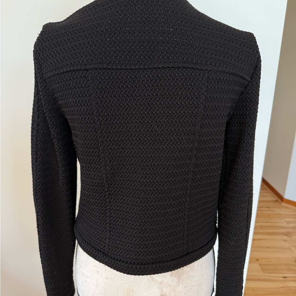 Maje Gaillete black textured jacket- luxury - Picture 3 of 6